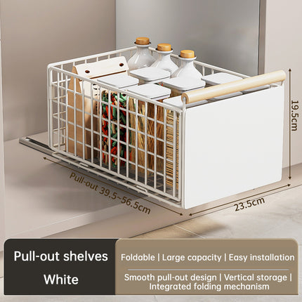 New Kitchen Pull-Out Cabinet Organizer, Sliding Rail Drawer for Spice and Bottle Storage