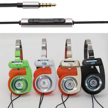 Headphones with Built-in Mic - Immersive Stereo Hifi Sound - Foldable, Portable