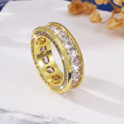 Micro-pave Zircon Light-luxury Ring