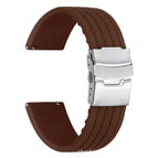 Brown Silver Buckle / 18mm