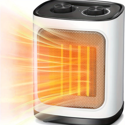 400W/800W Rapid Heating Oscillating Space Heater - Electric Space Heaters with 2-Level Heating,