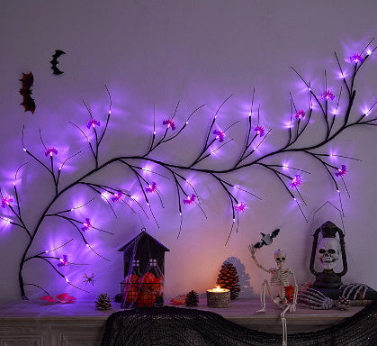 Halloween Decoration Rattan Lamp LED Artificial Tree Lights