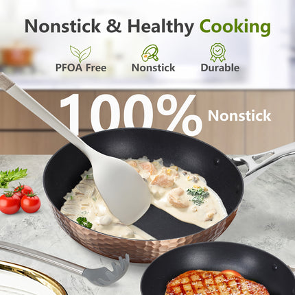 14pcs Pots And Pans Set Nonstick, Aluminum Nonstick Ceramic Cookware