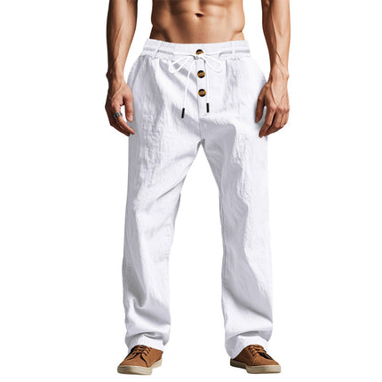Men's Beach Trendy Button Loose Skin-friendly Breathable
