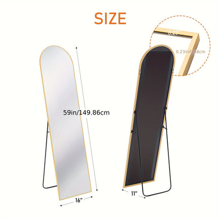 Full Length Mirror For Bedroom Decor, 59"x16", Full Body Standing Floor Mirror With Stand