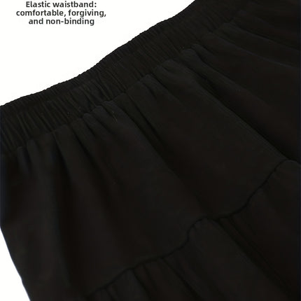 Thick Corduroy Women's Skirt, Autumn and Winter Pleated Cake New Long Dress, Patchwork A-Line Dress