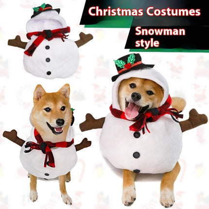 Christmas Snowman Halloween Day Clothes Funny Transformation Dog Clothes Cat Pet Clothing