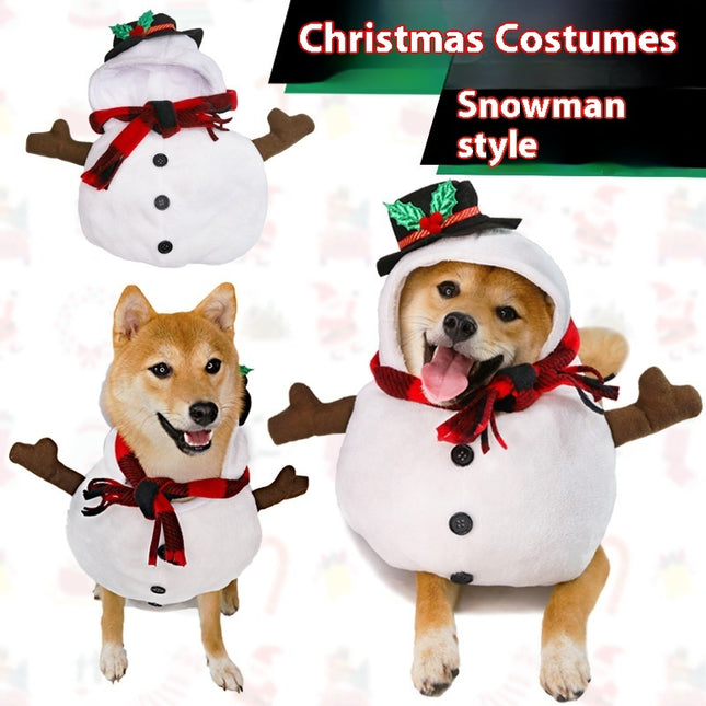 Christmas Snowman Halloween Day Clothes Funny Transformation Dog Clothes Cat Pet Clothing