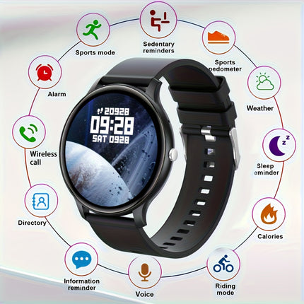 Smartwatch (Answer/Dial) | 2025 Newest Round Smartwatch with Message Alert, Pedometer,