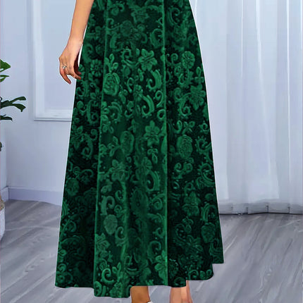 Floral Pattern High Waist Skirt, Elegant A-line Skirt, Women's Clothing