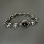 Silver Strap Black Surface