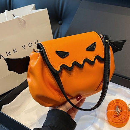 Funny Crossbody Bag Halloween Pumpkin Cartoon Shoulder Bags