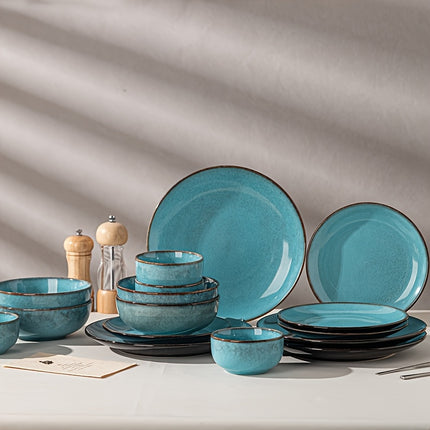 4/16pcs Kiln-Change Ceramic Tableware Set Vintage High-End Light Luxury