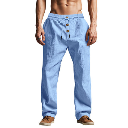 Men's Beach Trendy Button Loose Skin-friendly Breathable