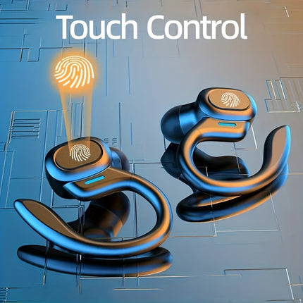 Wireless Earbuds With Earhooks, Play Back Sports Headphones In-Ear HiFi Stereo Earphones
