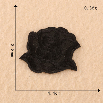 Computer Embroidery Black And White Roses Hotel Bed Sheets