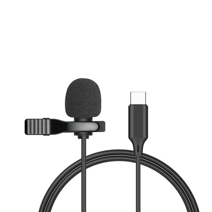 Compatible with Apple , Metal Lavalier One-point Two-amplifier Microphone Mini