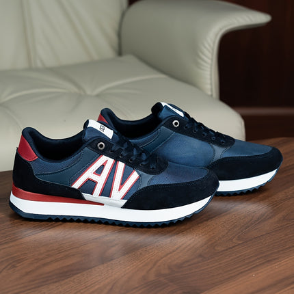 Stylish Men's Fashion Sneakers - Casual Sports Shoes with Graphic Design, All-Season