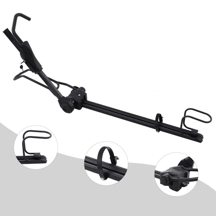 Heavy-Duty Bike Rack with Anti-Theft Locks - Adjustable Bike Carrier, Foldable Roof Mount Bike Rack