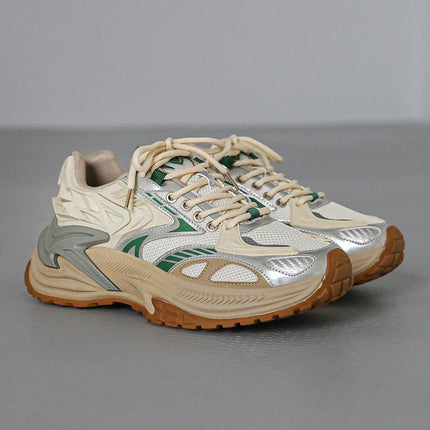 Shoes for Men Four-Season Retro Off-Green Color