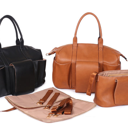 PU Leather Mother And Baby Large-capacity Handbag