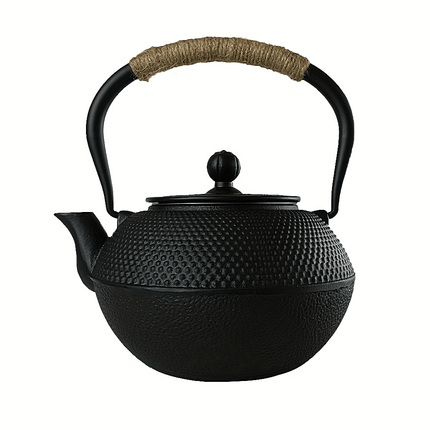 Cast Iron Teapot with Removable Stainless Steel Infuser - Classic Elegant Design,