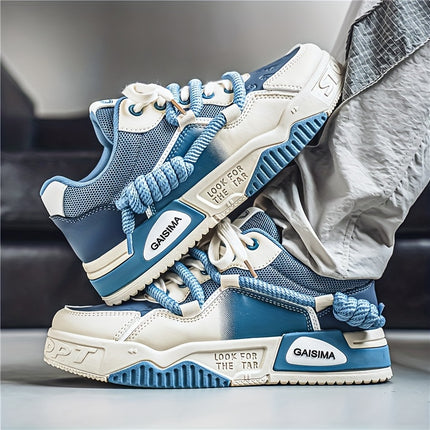 Men's Korean-style Low-top Lace-up Sneakers, Non-slip and Wear-resistant Sports Shoes,