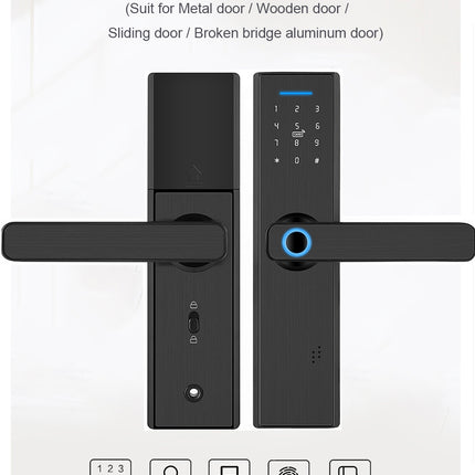 Fingerprint Lock Smart Lock Card Password Remote Control Normally Mode