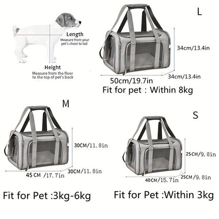 Cat Bag Breathable Pet Carrier Bag Foldable Pet Carrier Cat Backpack