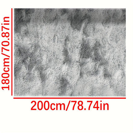 One piece of Nordic-style shaggy plush carpet. A warm and furry home decoration carpet