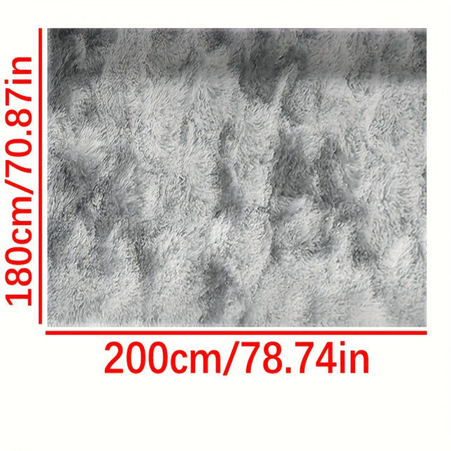 One piece of Nordic-style shaggy plush carpet. A warm and furry home decoration carpet