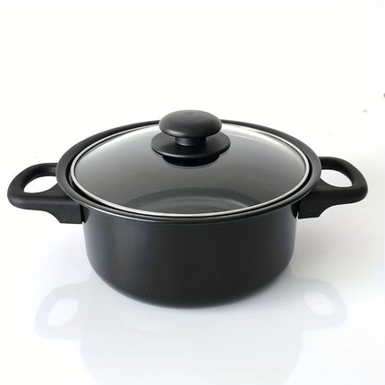 Cookware Set,Small Portable Cast Iron Pots and Pans with Glass Lids and Nylon Utensils for Outdoor Cooking
