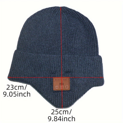 Wireless Beanie Hat With Headphones, Built-in Microphone And Stereo Speakers