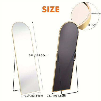 Full-Length Mirror Free Standing, Leaning, Hanging, and Mounted Options - Aluminum Frame