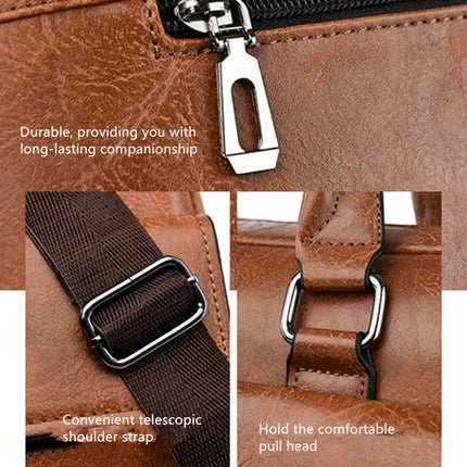Men'S Briefcase, High-End Shoulder Bag, Stylish Crossbody Computer Bag, Large Capacity Document Bag