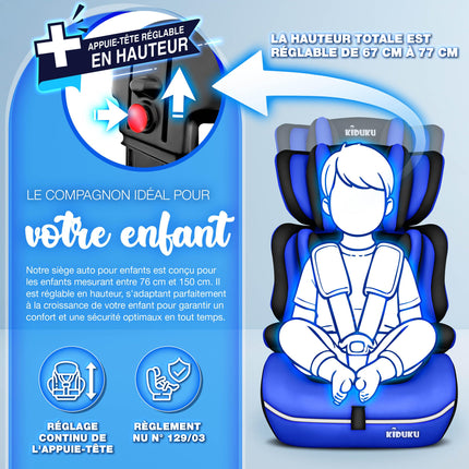 Child Car Seat 9-36 Kg (1-12 Years) with Cushion for Child Seat - ECE R129/03 Car Seat, Group 1/2/3 Child Car Seat 5