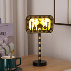 Black Rectangular / Warm White Light