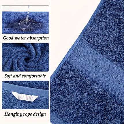 2pcs Extra Large Cotton Hand towels 50*100cm/19.7*39.4in, solid color Cotton 450GSM soft