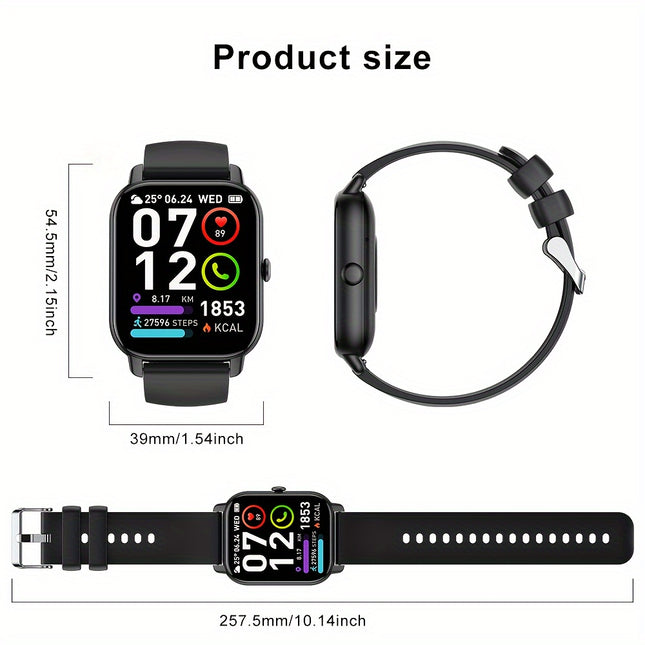 P32 Men's and Women's Smartwatch, 1.7-inch touch screen, fitness tracking watch, supporting 22 sports modes