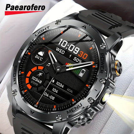Smartwatch with a 1000Mah Large Battery, LED Flashlight, Wireless Calling, Voice Assistant, Multifunction