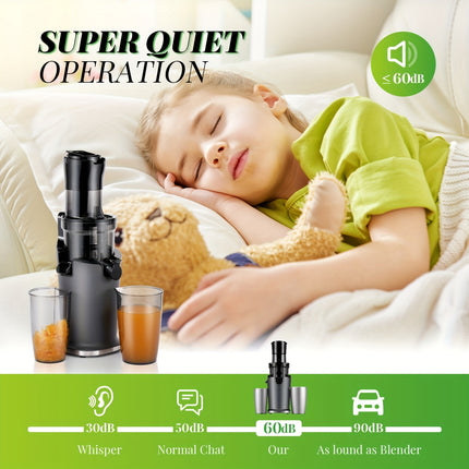 Cold Press Juicer with 90mm Extra Large Feed Chute for Whole Vegetables And Fruits