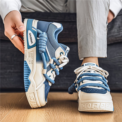 Men's Korean-style Low-top Lace-up Sneakers, Non-slip and Wear-resistant Sports Shoes,