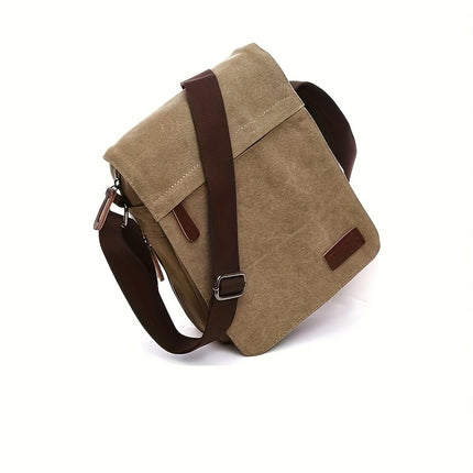 A Men'S Shoulder Bag, Single Piece, Crossbody Canvas Bag