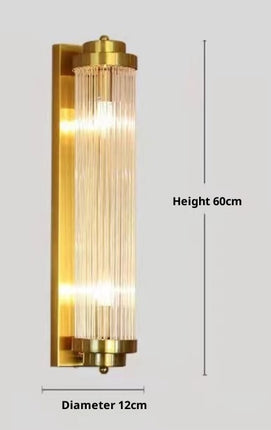 LED Bedroom Bedside Light Luxury Crystal Wall Lamp