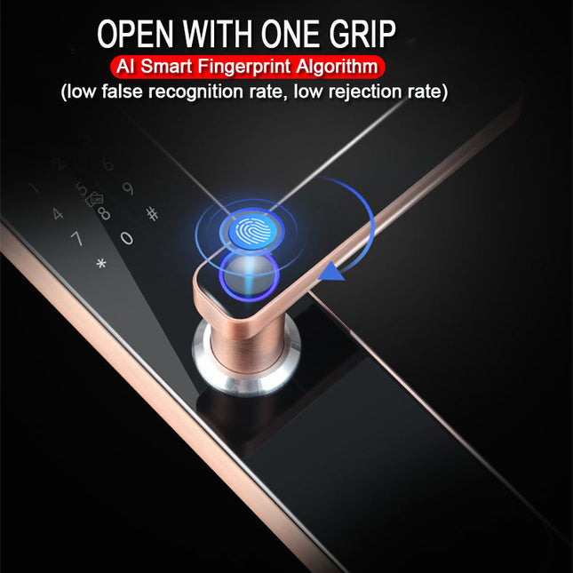 Apartment Office Wooden Door Fingerprint WiFi TTLOCKAPP Electronic Combination Lock