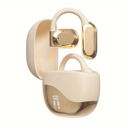 Wireless Air Cond Open Ear Headphones - Sweat-Resistant Sports Earbuds with LED Power Display,