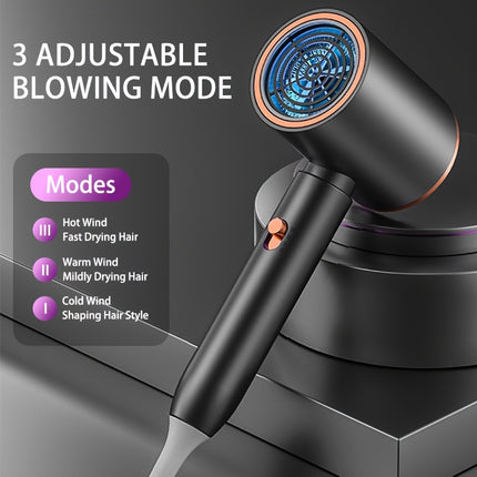 Negative Ion Hair Dryer, High-Speed Blower for Quick Drying, Features 3 Speed Settings with Low Noise,