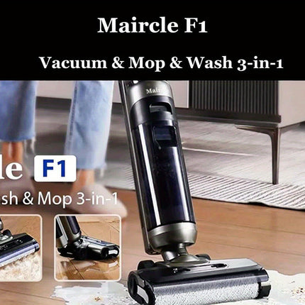Cordless Vacuum Mop All In One For Hard Floors, LED Display
