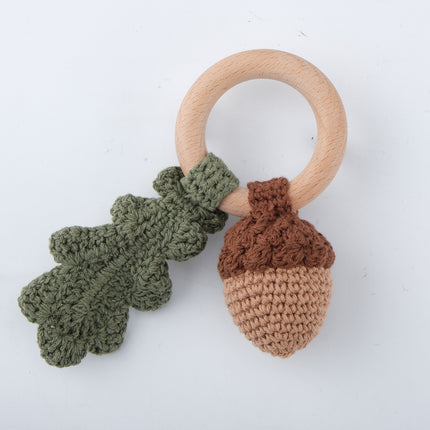 Carving Name Baby Soothing Bell Newborn Gift Bath Gift Knitted Cartoon Doll