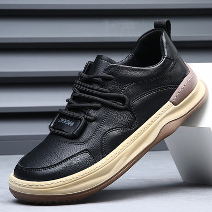 Men'S Low-Top Sneakers - Genuine Leather Upper, Breathable Lace-Up/Slip-On Closure